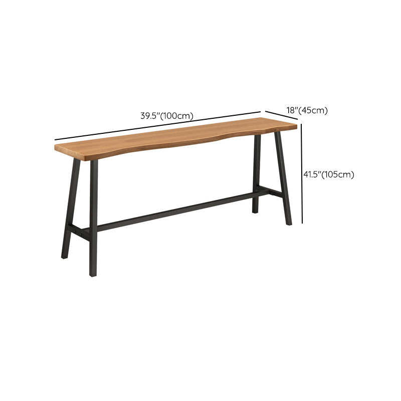 Mesa de barra de bar rectangular industrial Mesa de barra de bar de madera