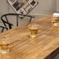 Wood Top Bar-height Table Black and Metal Legs Bar Table for Living Room Clearhalo 'Bar Furniture' 'Bar Tables' 'bar_tables' 'furn' 'furn_bar_tables' 'Furniture' 'Kitchen & Dining Furniture' 6384240