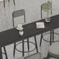 Mesa rectangular con altura de barra, mesa de pub con base metálica para uso en patio