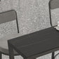 Mesa rectangular con altura de barra, mesa de pub con base metálica para uso en patio