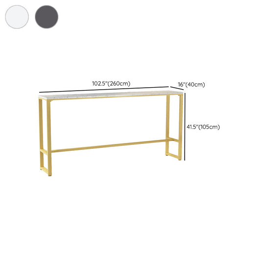 Tavolo da tavolo da pub in falda marmo glam bar con base d'oro