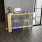Moderne bar-hoogte tafel massief houten blad pubtafel voor eetkamer
