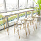 Glam Bar-height Table Solid Wood Top Pub Table for Dining Room 78.7"L x 15.7"W x 41.3"H White Without Chairs Clearhalo 'Bar Furniture' 'Bar Tables' 'bar_tables' 'furn' 'furn_bar_tables' 'Furniture' 'Kitchen & Dining Furniture' 6384396