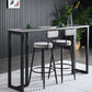 Industrial Bar-height Table Stone Top Pub Table with Black Base Clearhalo 'Bar Furniture' 'Bar Tables' 'bar_tables' 'furn' 'furn_bar_tables' 'Furniture' 'Kitchen & Dining Furniture' 6384416