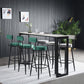 Industrial Bar-height Table Stone Top Pub Table with Black Base Clearhalo 'Bar Furniture' 'Bar Tables' 'bar_tables' 'furn' 'furn_bar_tables' 'Furniture' 'Kitchen & Dining Furniture' 6384417