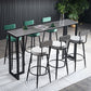 Industrial Bar-height Table Stone Top Pub Table with Black Base Clearhalo 'Bar Furniture' 'Bar Tables' 'bar_tables' 'furn' 'furn_bar_tables' 'Furniture' 'Kitchen & Dining Furniture' 6384419