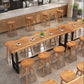 Modern Bar Height Pub Table Solid Wood Top Pub Table with Black Base Clearhalo 'Bar Furniture' 'Bar Tables' 'bar_tables' 'furn' 'furn_bar_tables' 'Furniture' 'Kitchen & Dining Furniture' 6384468