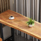 Modern Bar Height Pub Table Solid Wood Top Pub Table with Black Base Clearhalo 'Bar Furniture' 'Bar Tables' 'bar_tables' 'furn' 'furn_bar_tables' 'Furniture' 'Kitchen & Dining Furniture' 6384470
