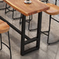 Modern Bar Height Pub Table Solid Wood Top Pub Table with Black Base Clearhalo 'Bar Furniture' 'Bar Tables' 'bar_tables' 'furn' 'furn_bar_tables' 'Furniture' 'Kitchen & Dining Furniture' 6384472