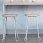 Rectangular Bar-height Table Solid Wood Top Pub Table with Metal Base Clearhalo 'Bar Furniture' 'Bar Tables' 'bar_tables' 'furn' 'furn_bar_tables' 'Furniture' 'Kitchen & Dining Furniture' 6384494
