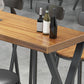 Glam Bar-height Table Solid Wood Top Pub Table for Patio Use Clearhalo 'Bar Furniture' 'Bar Tables' 'bar_tables' 'furn' 'furn_bar_tables' 'Furniture' 'Kitchen & Dining Furniture' 6384511