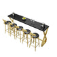 Glam Bar-height Table Solid Wood Top Pub Table for Patio Use Clearhalo 'Bar Furniture' 'Bar Tables' 'bar_tables' 'furn' 'furn_bar_tables' 'Furniture' 'Kitchen & Dining Furniture' 6384515
