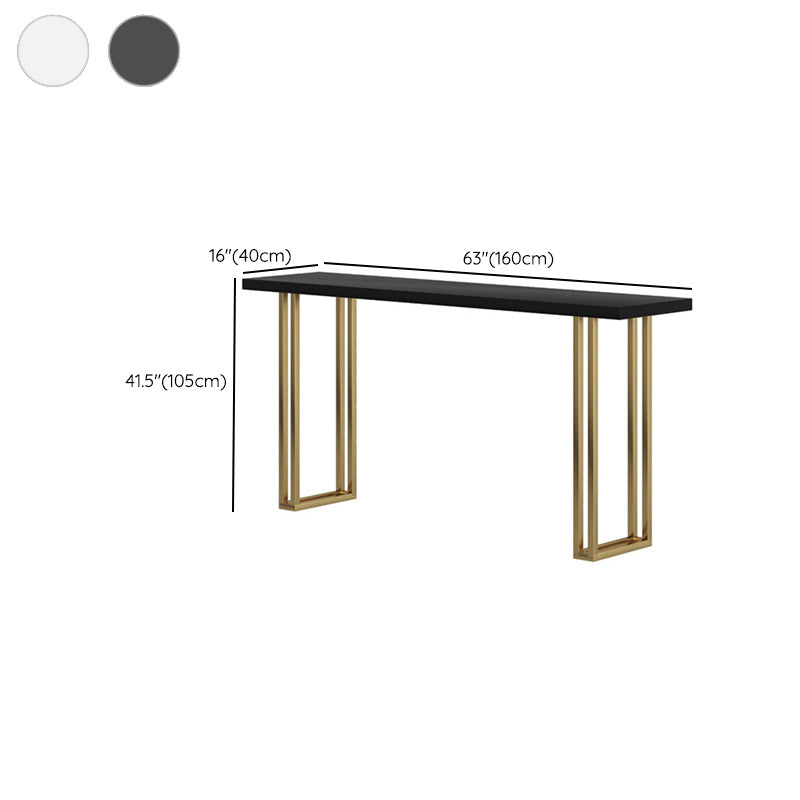 Glam Bar-height Table Solid Wood Top Pub Table for Living Room Clearhalo 'Bar Furniture' 'Bar Tables' 'bar_tables' 'furn' 'furn_bar_tables' 'Furniture' 'Kitchen & Dining Furniture' 6384538