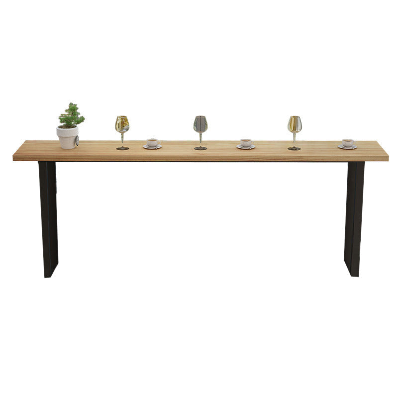 Modern Bar-height Table Solid Wood Top Bar Table for Patio Use Without Chairs Clearhalo 'Bar Furniture' 'Bar Tables' 'bar_tables' 'furn' 'furn_bar_tables' 'Furniture' 'Kitchen & Dining Furniture' 6384545