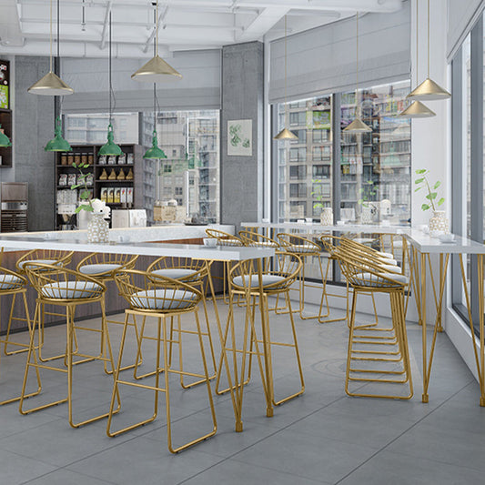 Glam Bar-height Table Solid Wood Top Bar Table for Patio Use Clearhalo 'Bar Furniture' 'Bar Tables' 'bar_tables' 'furn' 'furn_bar_tables' 'Furniture' 'Kitchen & Dining Furniture' 6384558