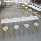 Glam Bar-height Table Solid Wood Top Bar Table for Patio Use Clearhalo 'Bar Furniture' 'Bar Tables' 'bar_tables' 'furn' 'furn_bar_tables' 'Furniture' 'Kitchen & Dining Furniture' 6384559