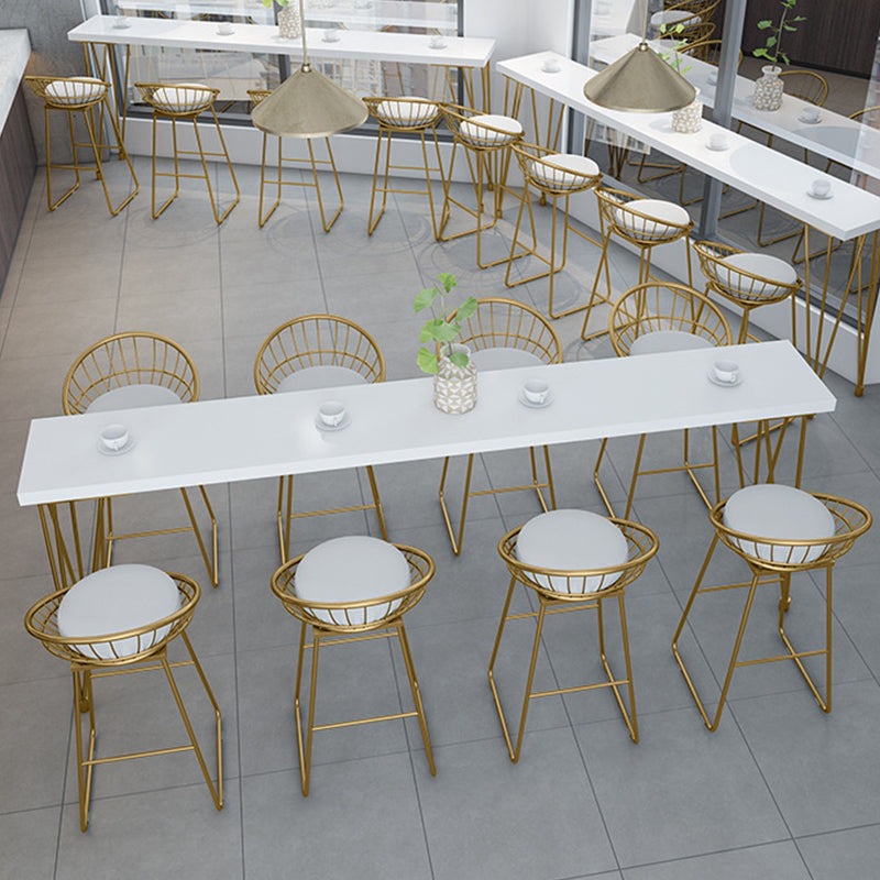 Glam Bar-height Table Solid Wood Top Bar Table for Patio Use Clearhalo 'Bar Furniture' 'Bar Tables' 'bar_tables' 'furn' 'furn_bar_tables' 'Furniture' 'Kitchen & Dining Furniture' 6384559