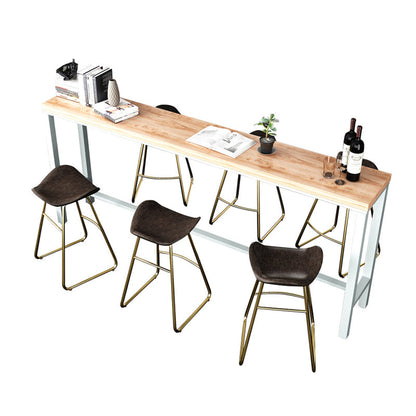 Modern Bar-height Table Solid Wood Top Bar Table for Living Room Without Chairs Clearhalo 'Bar Furniture' 'Bar Tables' 'bar_tables' 'furn' 'furn_bar_tables' 'Furniture' 'Kitchen & Dining Furniture' 6384568