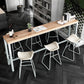 Modern Bar-height Table Solid Wood Top Bar Table for Living Room 94.5"L x 15.7"W x 41.3"H Without Chairs Clearhalo 'Bar Furniture' 'Bar Tables' 'bar_tables' 'furn' 'furn_bar_tables' 'Furniture' 'Kitchen & Dining Furniture' 6384570