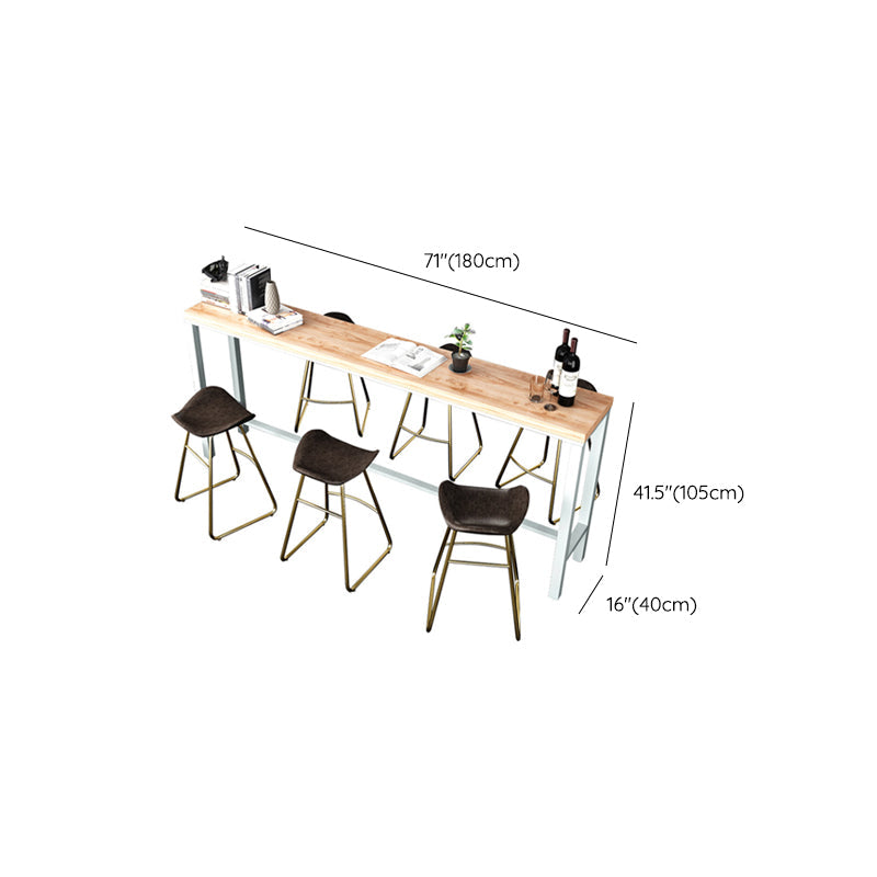 Modern Bar-height Table Solid Wood Top Bar Table for Living Room Clearhalo 'Bar Furniture' 'Bar Tables' 'bar_tables' 'furn' 'furn_bar_tables' 'Furniture' 'Kitchen & Dining Furniture' 6384576