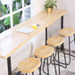 Rectangular Bar-height Table Wood Top Pub Table with Black Base Clearhalo 'Bar Furniture' 'Bar Tables' 'bar_tables' 'furn' 'furn_bar_tables' 'Furniture' 'Kitchen & Dining Furniture' 6384582