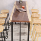 Rectangular Bar-height Table Wood Top Pub Table with Black Base Clearhalo 'Bar Furniture' 'Bar Tables' 'bar_tables' 'furn' 'furn_bar_tables' 'Furniture' 'Kitchen & Dining Furniture' 6384583