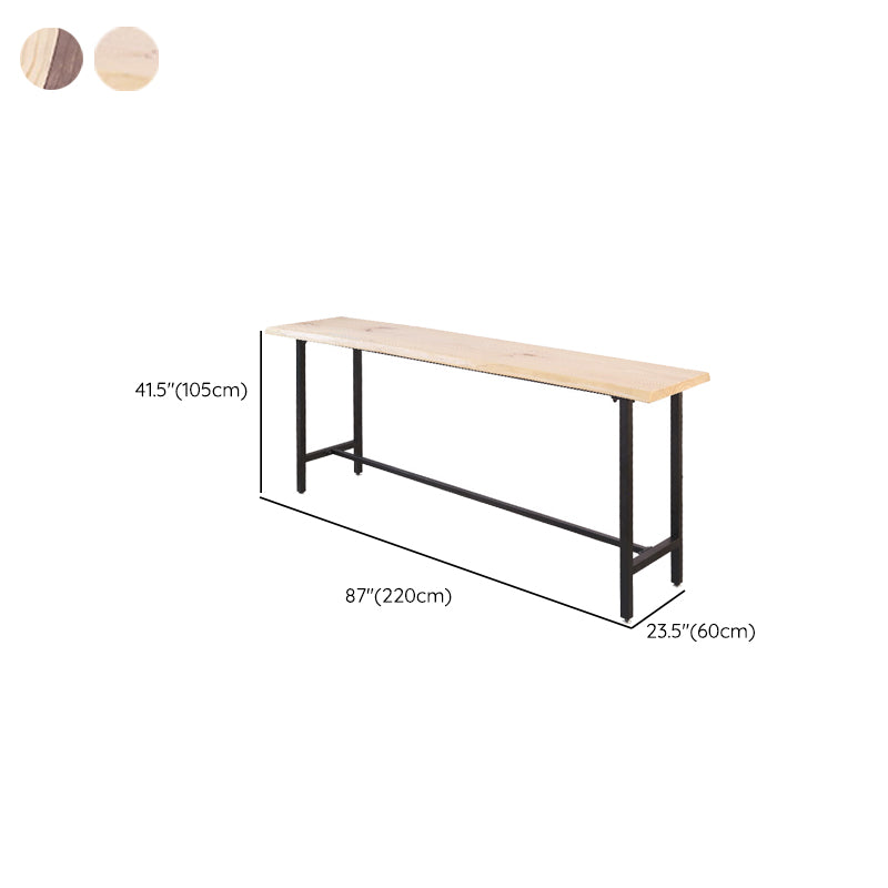 Rectangular Bar-height Table Wood Top Pub Table with Black Base Clearhalo 'Bar Furniture' 'Bar Tables' 'bar_tables' 'furn' 'furn_bar_tables' 'Furniture' 'Kitchen & Dining Furniture' 6384592