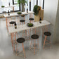Glam Bar-height Table Solid Wood Top Bistro Pub Table with Four Legs Clearhalo 'Bar Furniture' 'Bar Tables' 'bar_tables' 'furn' 'furn_bar_tables' 'Furniture' 'Kitchen & Dining Furniture' 6384609