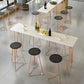 Glam Bar-height Table Solid Wood Top Bistro Pub Table with Four Legs Clearhalo 'Bar Furniture' 'Bar Tables' 'bar_tables' 'furn' 'furn_bar_tables' 'Furniture' 'Kitchen & Dining Furniture' 6384610