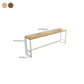 Industrial Bar-height Table Solid Wood Top Bistro Pub Table with Metal Base Clearhalo 'Bar Furniture' 'Bar Tables' 'bar_tables' 'furn' 'furn_bar_tables' 'Furniture' 'Kitchen & Dining Furniture' 6384633