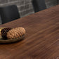 Mesa rectangular con altura de barra, mesa de pub tipo bistró con tapa de madera y base negra