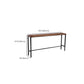 Mesa rectangular con altura de barra, mesa de pub tipo bistró con tapa de madera y base negra