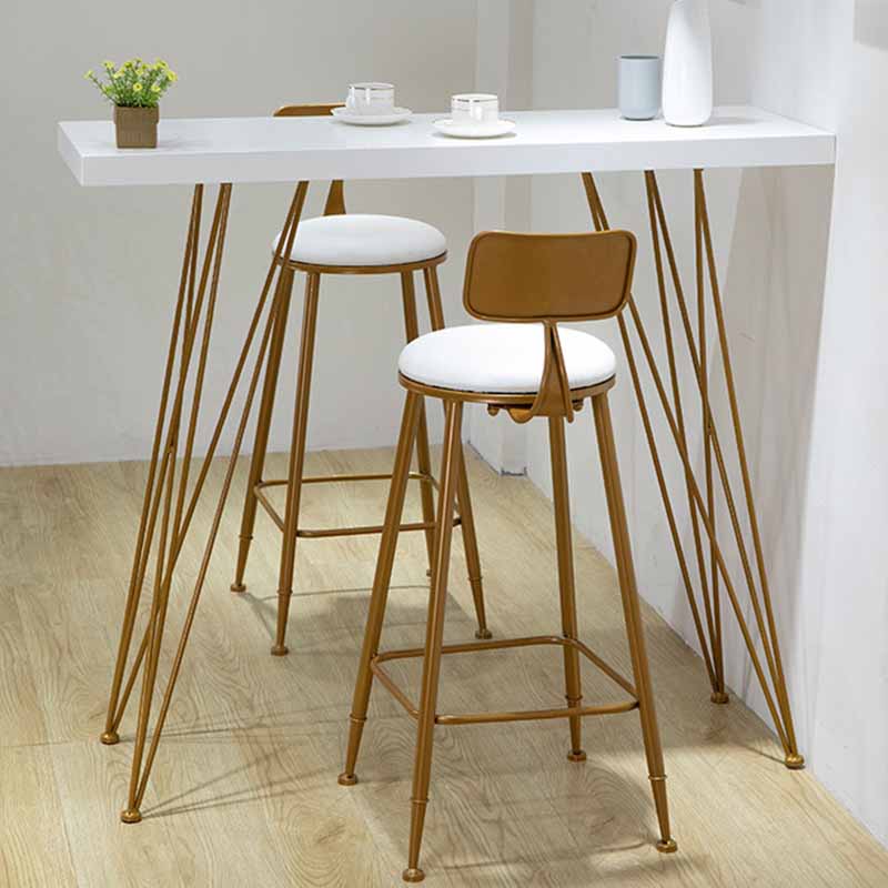 Mesa moderna con altura de barra, mesa de pub tipo bistró con tapa de madera maciza y cuatro patas