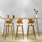 Mesa moderna con altura de barra, mesa de pub tipo bistró con tapa de madera maciza y cuatro patas