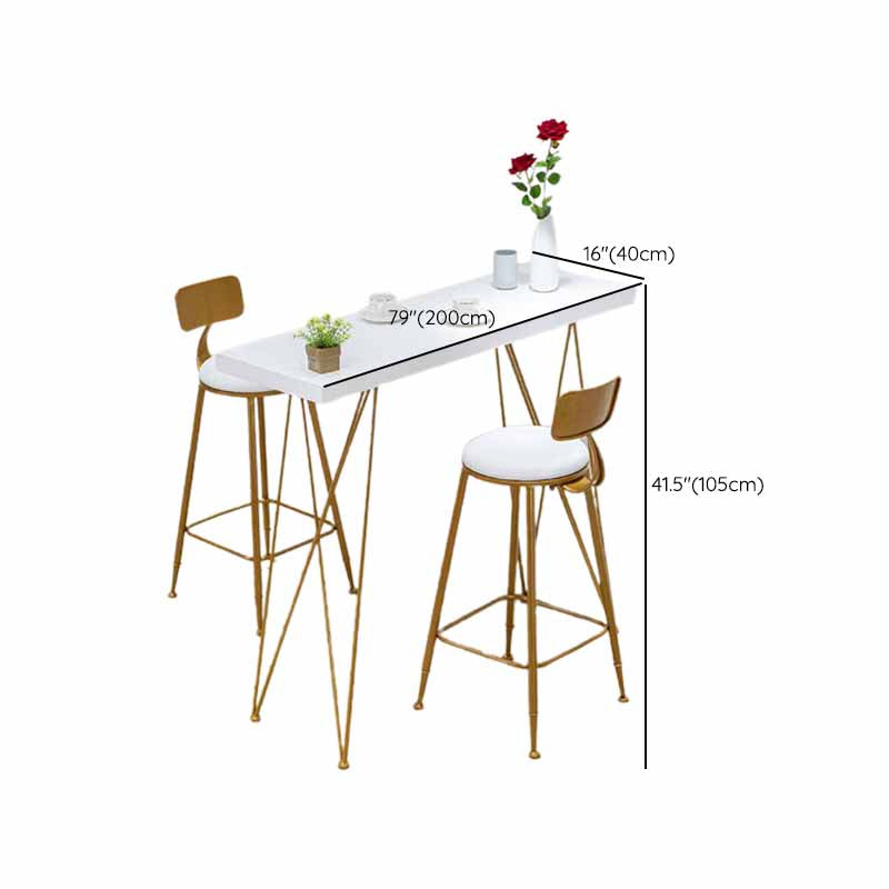 Mesa moderna con altura de barra, mesa de pub tipo bistró con tapa de madera maciza y cuatro patas