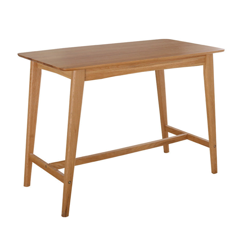 Modern Style Rectangle Bar Table Brown Solid Wood Bar Dining Table with Footrest Without Chairs Clearhalo 'Bar Furniture' 'Bar Tables' 'bar_tables' 'furn' 'furn_bar_tables' 'Furniture' 'Kitchen & Dining Furniture' 6384740