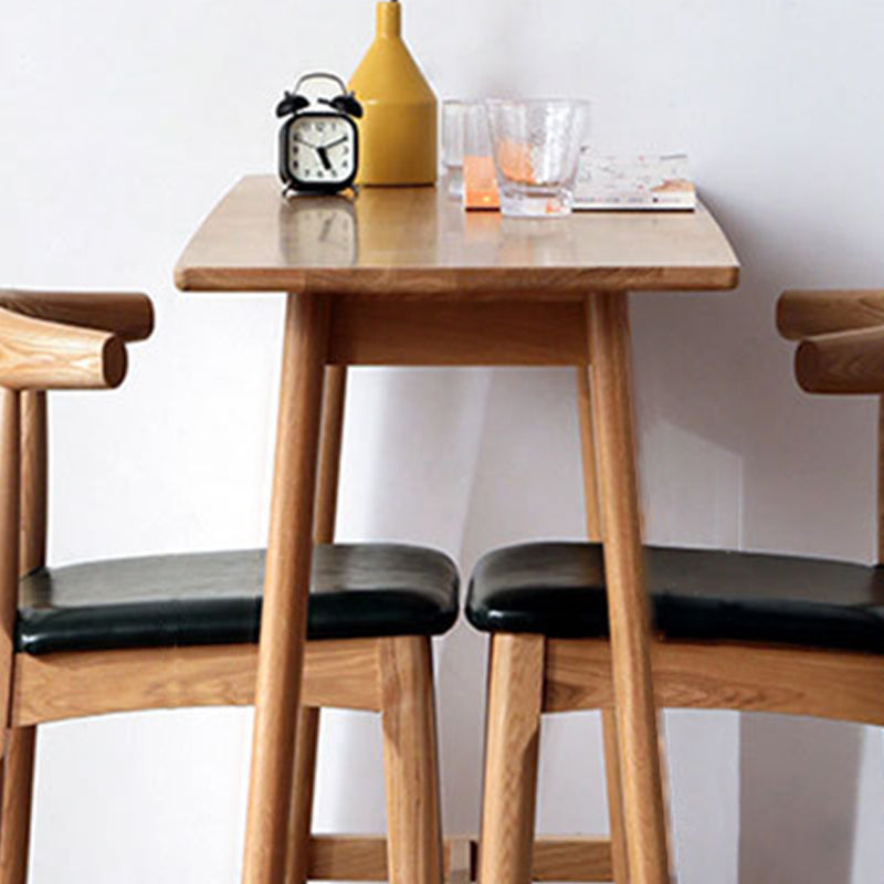 Modern Style Rectangle Bar Table Brown Solid Wood Bar Dining Table with Footrest Clearhalo 'Bar Furniture' 'Bar Tables' 'bar_tables' 'furn' 'furn_bar_tables' 'Furniture' 'Kitchen & Dining Furniture' 6384744