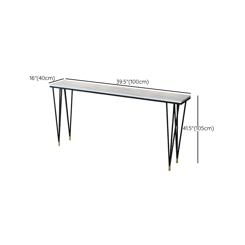 Modern Bar-height Table Stone Top Bistro Pub Table with Four Legs Clearhalo 'Bar Furniture' 'Bar Tables' 'bar_tables' 'furn' 'furn_bar_tables' 'Furniture' 'Kitchen & Dining Furniture' 6384809