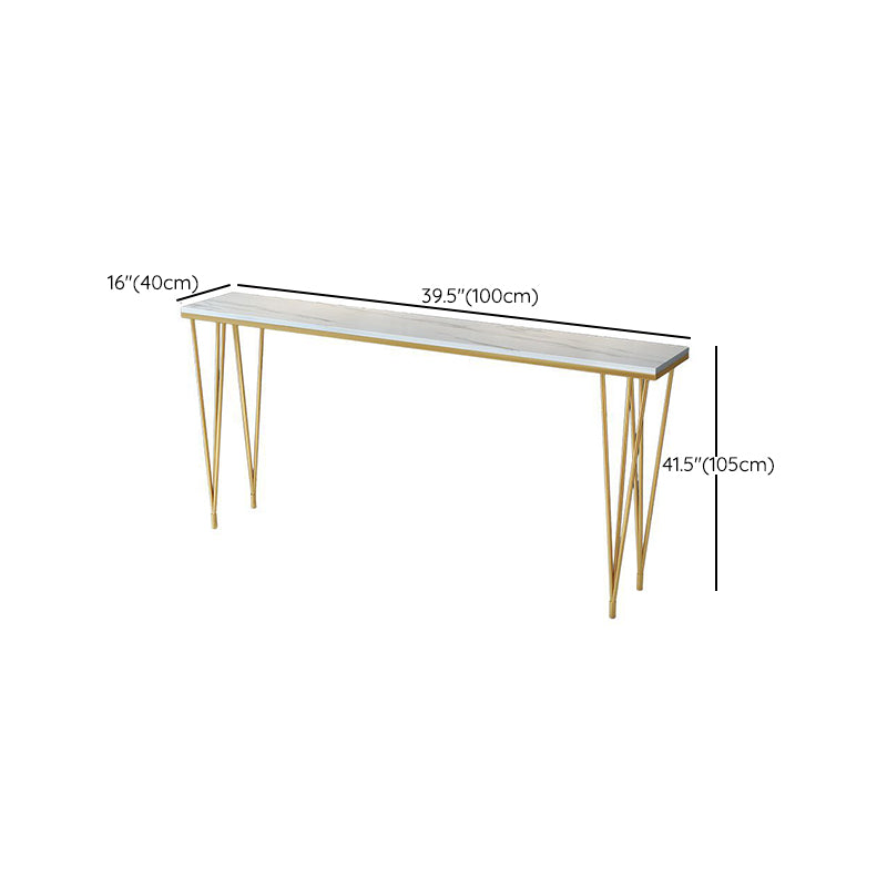 Modern Bar-height Table Stone Top Bistro Pub Table with Four Legs Clearhalo 'Bar Furniture' 'Bar Tables' 'bar_tables' 'furn' 'furn_bar_tables' 'Furniture' 'Kitchen & Dining Furniture' 6384815