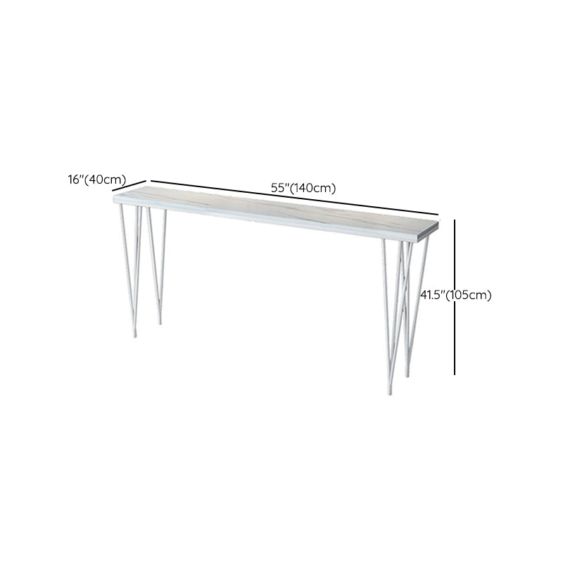 Modern Bar-height Table Stone Top Bistro Pub Table with Four Legs Clearhalo 'Bar Furniture' 'Bar Tables' 'bar_tables' 'furn' 'furn_bar_tables' 'Furniture' 'Kitchen & Dining Furniture' 6384819