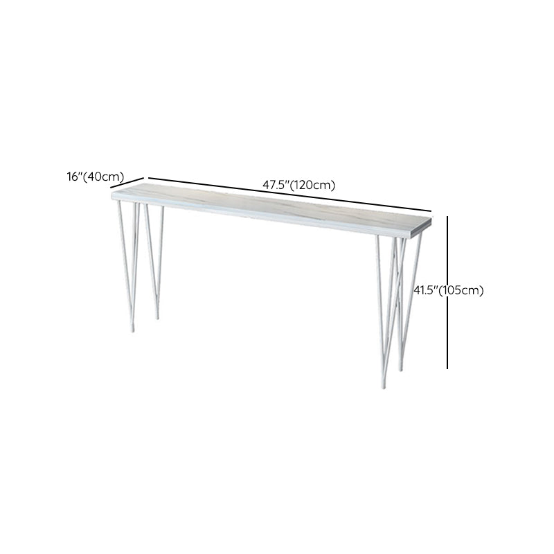 Modern Bar-height Table Stone Top Bistro Pub Table with Four Legs Clearhalo 'Bar Furniture' 'Bar Tables' 'bar_tables' 'furn' 'furn_bar_tables' 'Furniture' 'Kitchen & Dining Furniture' 6384820