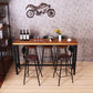 Industrial Rectangle Bar Table Pine Solid Wood Fixed Bar Dining Table 59.1"L x 15.7"W x 41.3"H Without Chairs Clearhalo 'Bar Furniture' 'Bar Tables' 'bar_tables' 'furn' 'furn_bar_tables' 'Furniture' 'Kitchen & Dining Furniture' 6384826