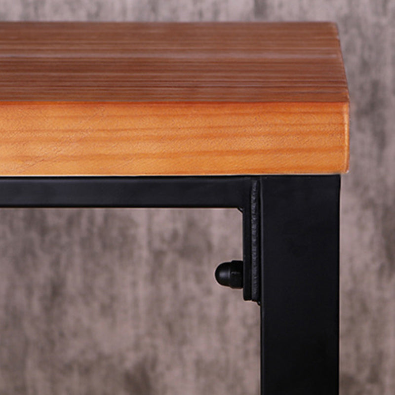 Industrial Rectangle Bar Table Pine Solid Wood Fixed Bar Dining Table Clearhalo 'Bar Furniture' 'Bar Tables' 'bar_tables' 'furn' 'furn_bar_tables' 'Furniture' 'Kitchen & Dining Furniture' 6384830