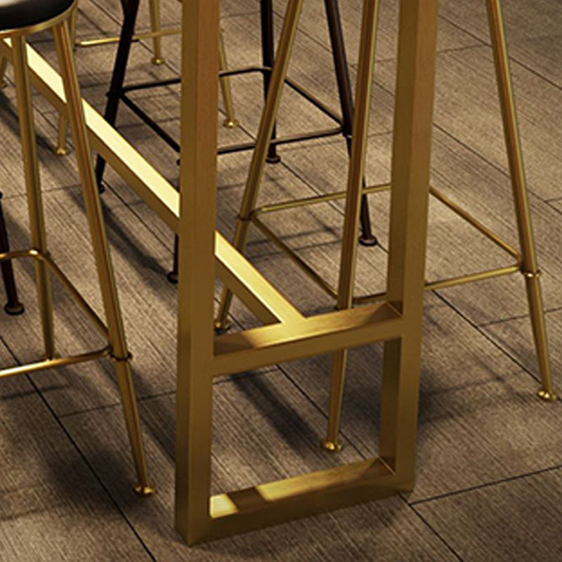 Glam Style Rectangle Bar Table Pine Solid Wood Bar Dining Table for Living Room Clearhalo 'Bar Furniture' 'Bar Tables' 'bar_tables' 'furn' 'furn_bar_tables' 'Furniture' 'Kitchen & Dining Furniture' 6384852