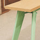Table de bar rectangulaire de style Glam, table de salle à manger fixe en bois massif avec 4 pieds