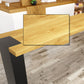 Table de bar rectangulaire industrielle Table de salle à manger de bar en bois massif de pin avec double piédestal