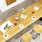 Table de bar rectangulaire industrielle Table de salle à manger de bar en bois massif de pin avec double piédestal