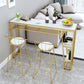 Contemporary Style Rectangle Bar Table Faux Marble Bistro Bar Desk with Storage Clearhalo 'Bar Furniture' 'Bar Tables' 'bar_tables' 'furn' 'furn_bar_tables' 'Furniture' 'Kitchen & Dining Furniture' 6384913