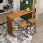 Mesa de comedor de madera maciza de pino, escritorio de Bar Bistro rectangular Industrial, para interior