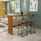Mesa de comedor de madera maciza de pino, escritorio de Bar Bistro rectangular Industrial, para interior